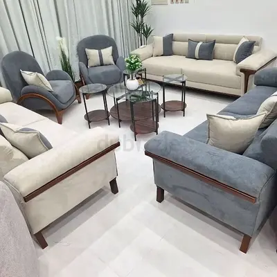 Elegant Dual-Tone Modern Sofa Set