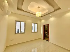 A distinctive villa for rent in Al Zahia, Ajman, featuring 5 master bedrooms, a large family room, a