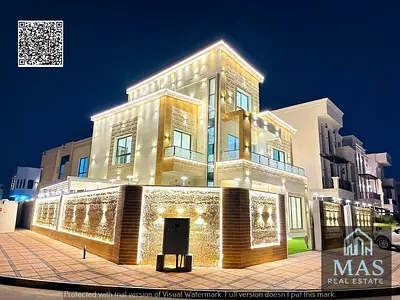Villa with all registration and ownership fees included, on the main street, ready to move in, in one of the most prestigious areas of Ajman, freehold