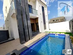 Villa for rent with a swimming pool, deluxe finishing, and a spacious yard.