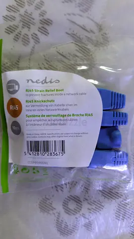 Nedis RJ45 strain relief boots (blue) - 4 pcs, new