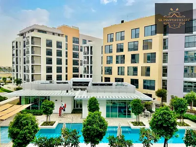 “Elegant Pool-View 1BHK Haven | Expansive Layout | Balcony Serenity | Premium Living in Uptown Al Zahia 🌿✨”