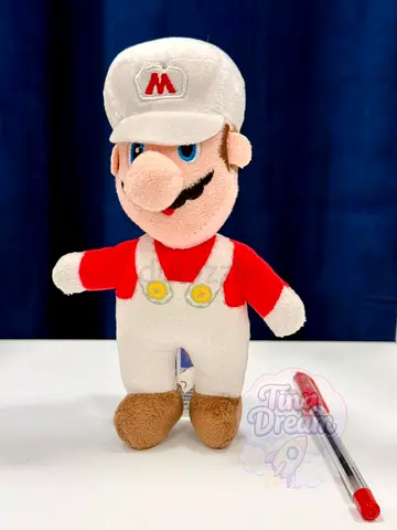 Super Mario Plush Toy White Keychain