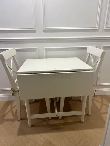 Ikea extended wooden table