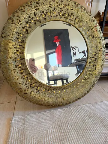 My large round ornate gold wall mirror