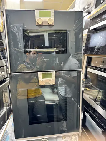 Gaggenau built in oven steamer with warming drawer set