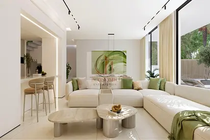 دوبلكس 4 غرف نوم + غرفة خادمة مفروش بالكامل بإطلالة بحرية مباشرة على شاطئ الخان | برج الغاف