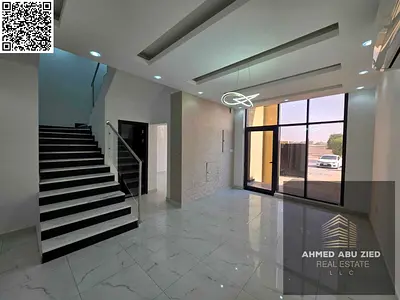 The most beautiful and elegant residential villa for annual rent in Al Zahia - two floors with a roof - 4 master bedrooms - 6 bathrooms - maid's room