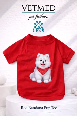 Red Bandana Pup Tee for Dogs