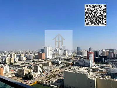 A once-in-a-lifetime opportunity: a luxurious apartment with panoramic city views in Gulfa Towers, with kitchen appliances, parking, gym, and pool.
