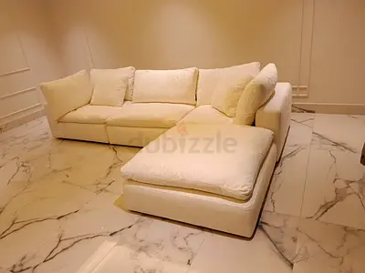 Marina home feather 🪶 filled modular sofa with ottoman