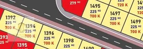 Residential land, freehold, all nationalities, ground + 2, down payment and installments without com