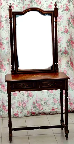 Antique/vintage handcrafted rosewood vanity table