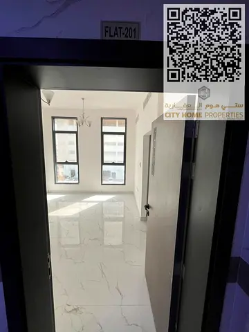 Annual apartment for rent in Al Amerah, Ajman with good space and clean finishing Central AC + no balcony + prime location near Sheikh Mohammed Bin Z