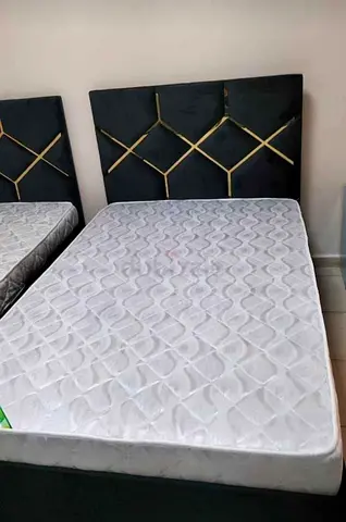 Modern Bed with Stylish Headboard