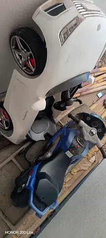 Electric Ride-On Car and Scooter Set
