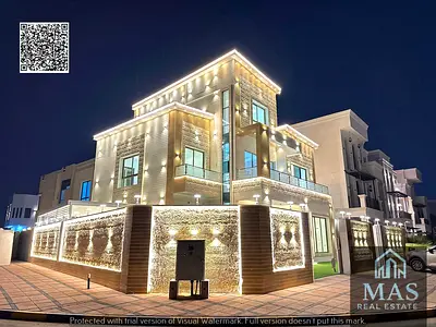 Villa with all registration and ownership fees included, on the main street, ready to move in, in one of the most prestigious areas of Ajman, freehold