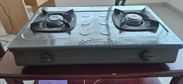 Portable 2-burner gas stove — used