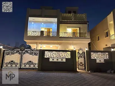 For sale: Villa near the mosque. One of the most luxurious villas in Ajman. Super deluxe construction and finishing, very spacious living area and roo