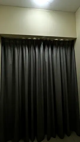 Grey blackout curtains, used - ready to hang