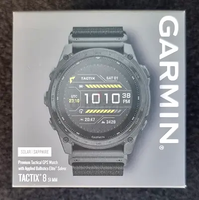 Garmin Tactix 8 Solar Elite – 51 mm | Brand New Sealed | Applied Ballistics