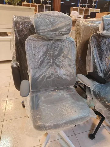 Ergonomic Mesh Office Chair with Headrest – Light Grey