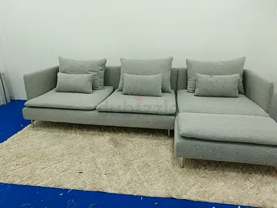 Ikea Soderhamn light grey lshape sofa
