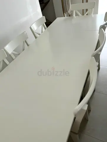 IKEA Dining Table with 8 Chairs