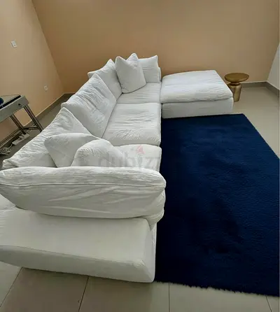 Cloud feather 🪶 filled sofa with footstool marina home luscious