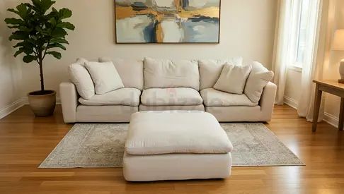 Modular feather filled the loom collection sofa