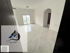 For annual rent in Ajman, a one-bedroom apartment with a living room, brand new, in Al Jurf Industri