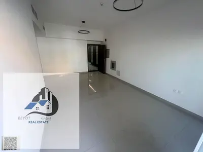 For annual rent in Ajman, a one-bedroom apartment with a living room, brand new, in Al Jurf 3