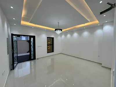 Villa for rent in Al Helio 2 - First occupancy - 5 bedrooms, living room, and majlis - Price: AED 120,000 (4 installments) -