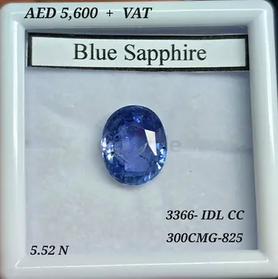 Blue Sapphire 5.52 CT for sale in Dubai