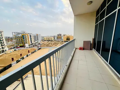 Cheapest studio in warsan 4 available with big balcony as well in affordable price 43k with 4 cheques