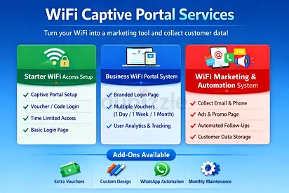 WiFi Captive Portal Solution/ Voucher login / Code login