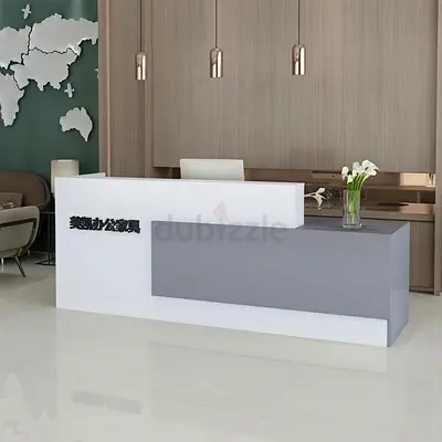 Minimalist Dual-Tone Modern Reception Desk