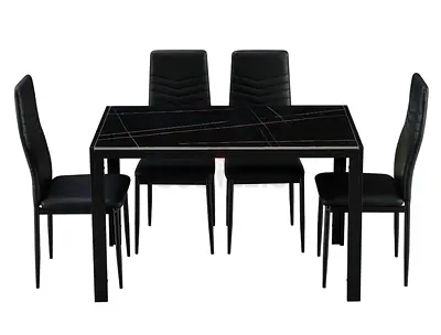 Modern Dining Table Set with 4 Chairs