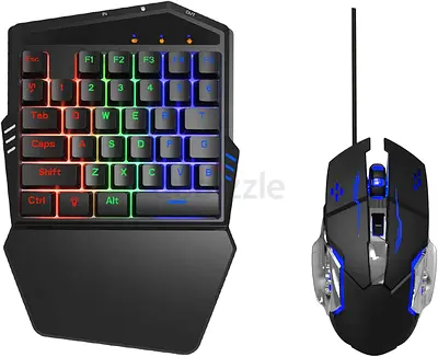 Darkquaker Portable Gaming Keyboard and Mouse Faster and Accurate Shooting Combo (FO212)