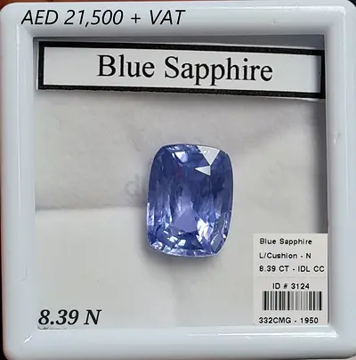 Blue Sapphire 8.39 CT for sale in Dubai