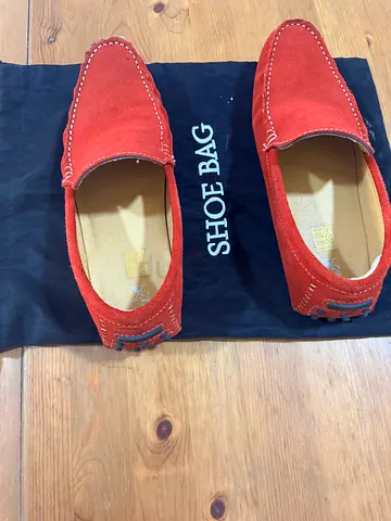 Stylish Red Suede Loafers