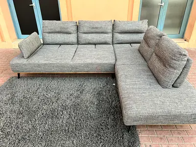 Selling Home Center Limo Corner Sofa Dark grey Good condition