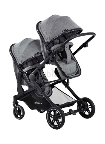 Hauck Atlantic Twin Stroller – Lightweight Double Stroller for Baby  Toddler (15 kg per Seat), Reve