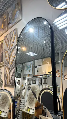 Arched Full-Length Mirror - Black Frame