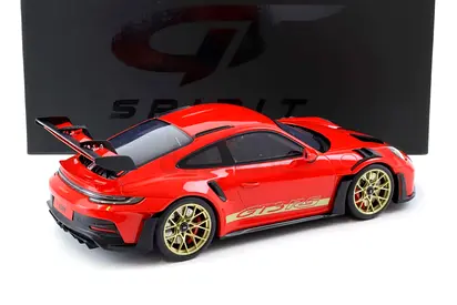 1/12 Resin GT Spirit Porsche 911 (992) GT3 RS – Red / Gold Rim (Limited to 1100 pcs)