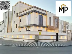 Corner villa on two streets, near the mosque. Land area 4350 sq ft. 7 master bedrooms and a roof ter