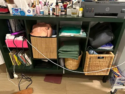 IKEA KALLAX Shelving Unit in Dark Green, 147x77 cm