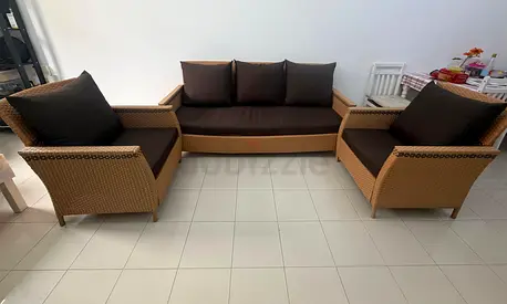 Outdoor Rattan Chair with Cushions