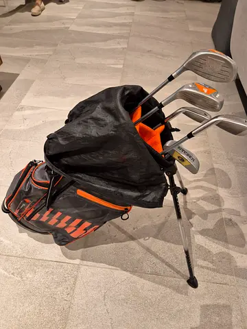 US Kids UL7 51 5 Golf Clubs Set with Carry Bag (Orange Set)