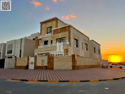 Luxury corner villa on two streets in Al Zahiyah – Ajman | Full stone facade | Registration fees included | Freehold and bank financing available
